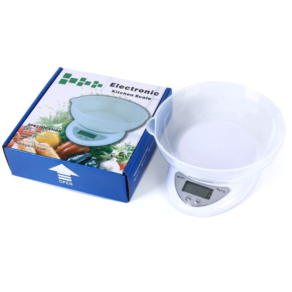 HASTHIP Kitchen Weighing Scale with Bowl, 5kg Food Weight Machine with 3 Unit Switchable, Ultra Accurate Digital Kitchen Scale for Meal Preparation, Baked Goods and Weigh Food, Battery Powered HASTHIP Kitchen Weighing Scale with Bowl, 5kg Food Weight Machine with 3 Unit Switchable, Ultra Accurate Digital Kitchen Scale for Meal Preparation, Baked Goods and Weigh Food, Battery Powered